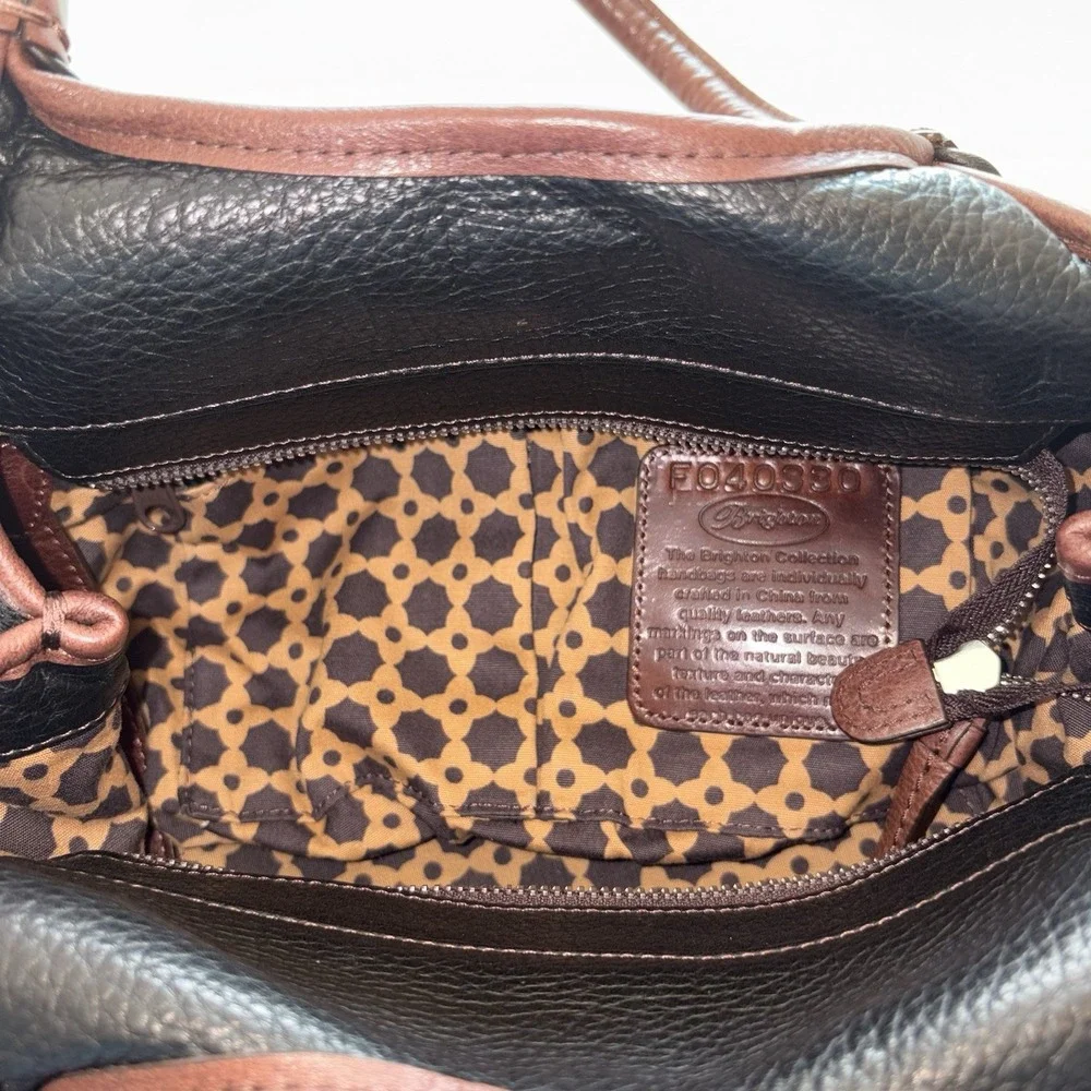 Brighton‎ London Groove Tatum Black Pebble Leather Hobo Shoulder Bag Classiccore